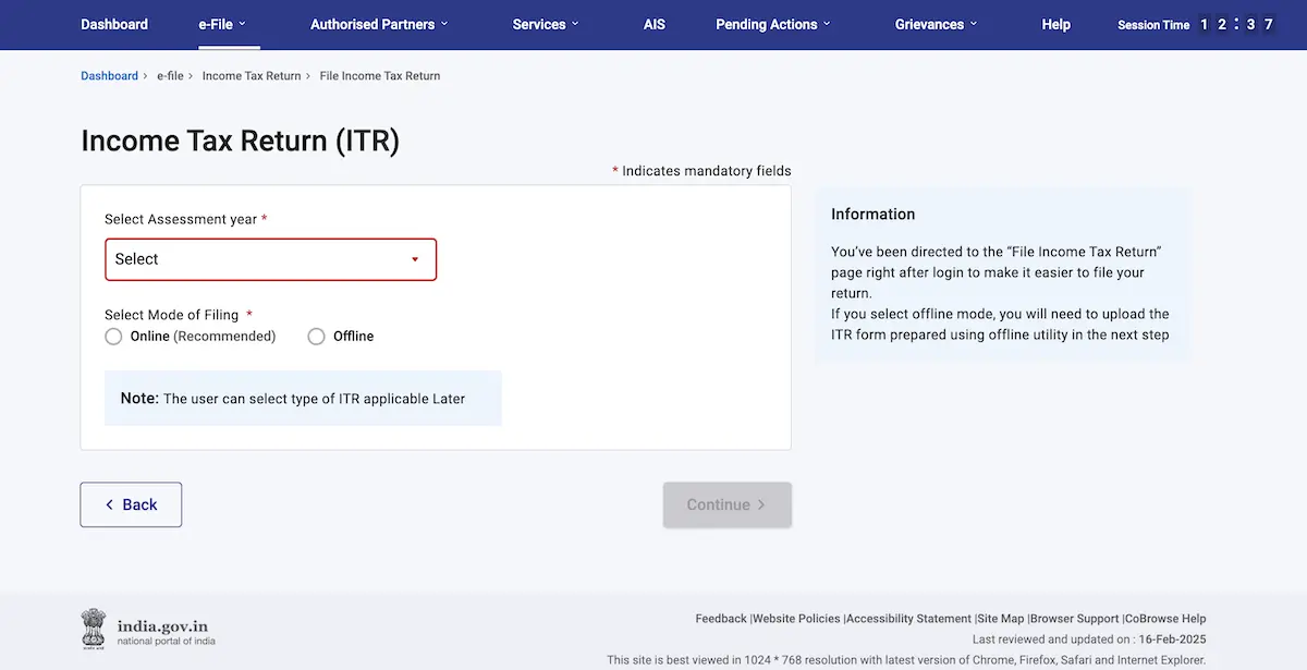 how to file itr 4